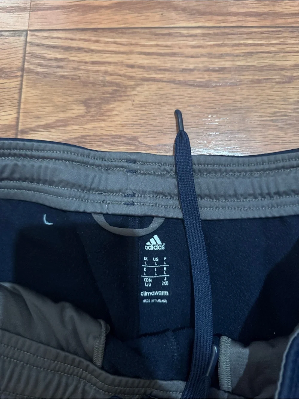 Adidas Navy Track Pants with Side Stripes